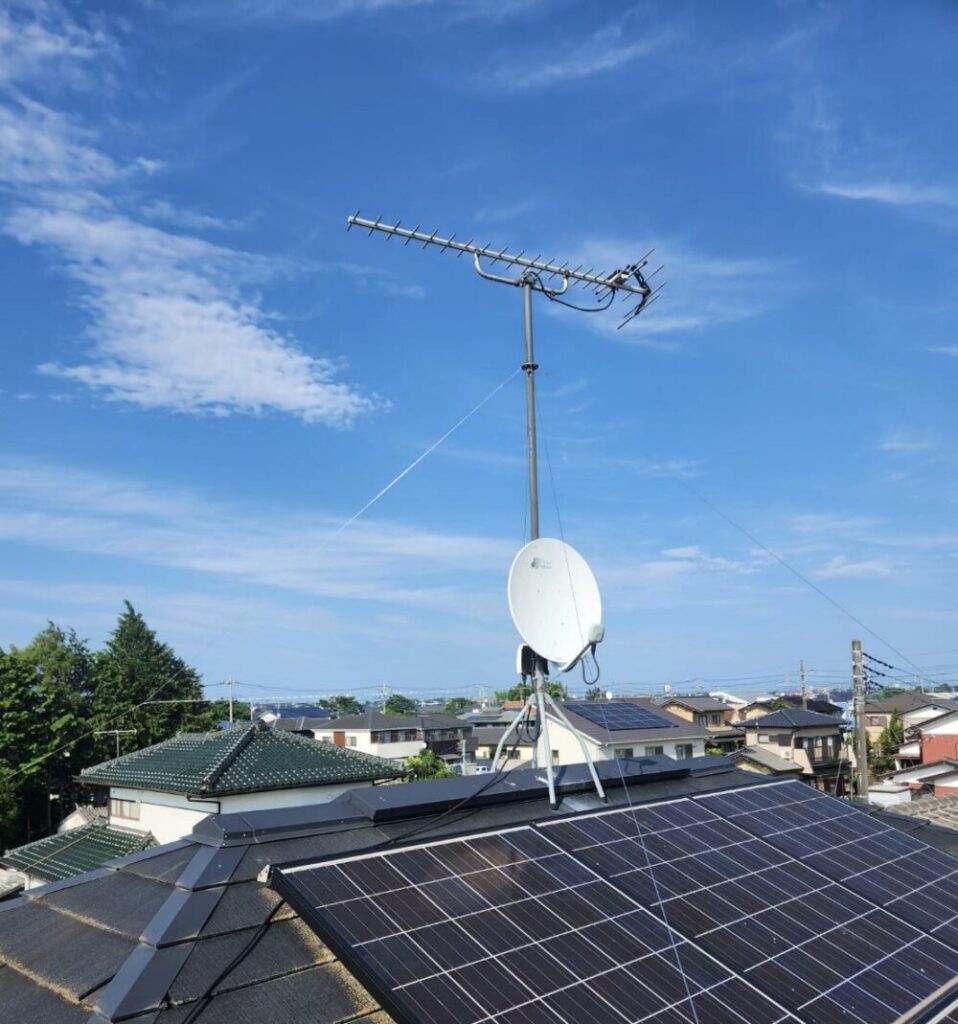 茨城県取手市テレビアンテナ設置工事